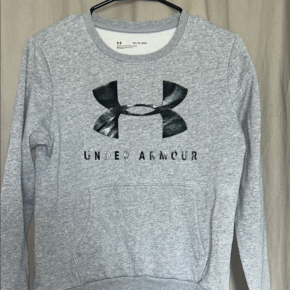 Under Armour Heather Gray Logo Sweatshirt